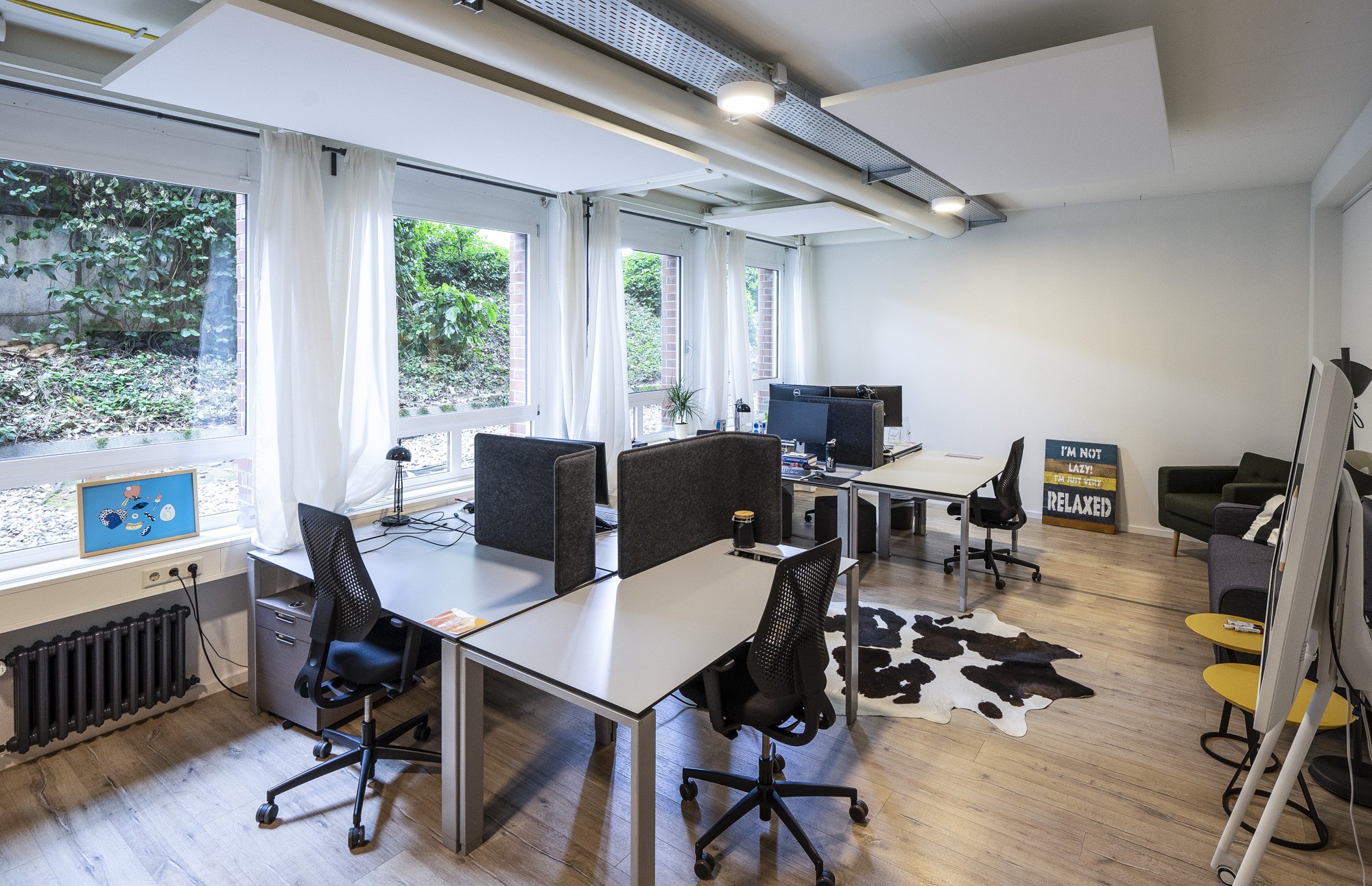 Einer unserer beiden Coworking Spaces zum konzentrierten Arbeiten